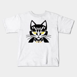 black cat Kids T-Shirt